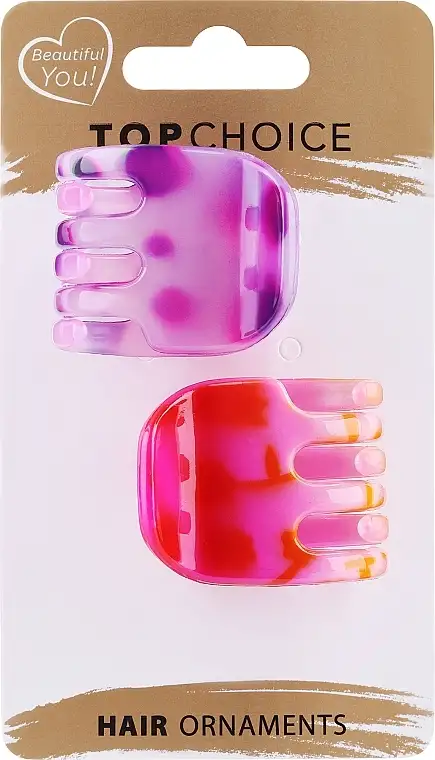 Hårspænder 24801, lilla + roserød, 2 stk 38895157