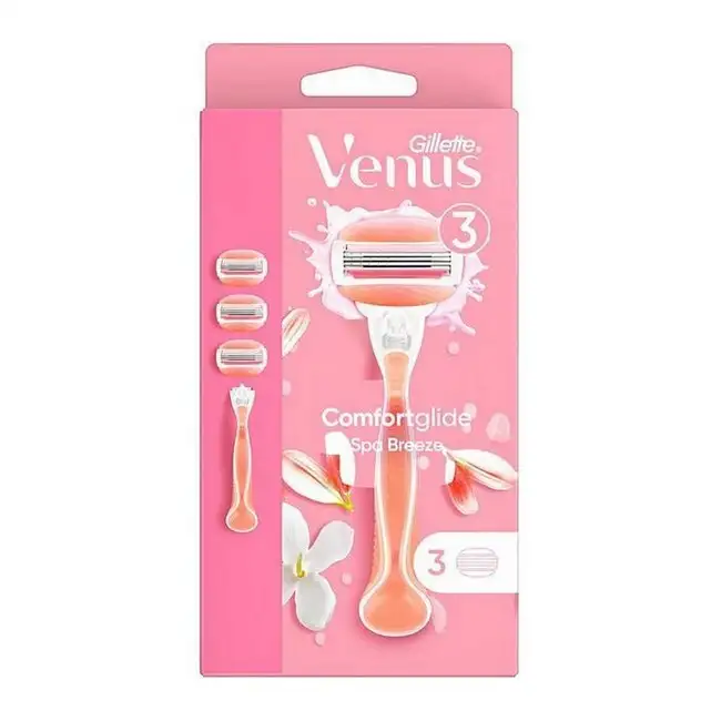 Gillette - Venus Comfortglide Spa Breeze Barberskraber + 3 Barberblade