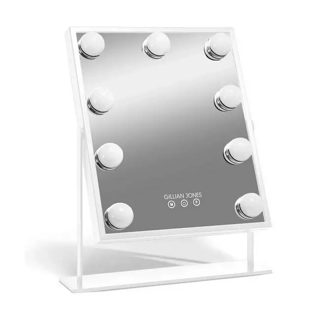 Gillian Jones - Makeup Artist Hvidt Spejl 9 LED Pærer & Touch