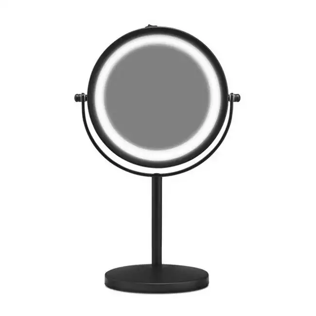 Gillian Jones - Sort Bordspejl LED Lys & x10 Forstørrelse