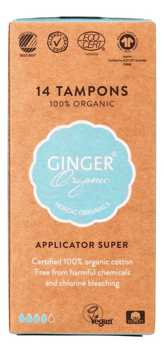 Ginger Organic Tampon Super - 12 stk