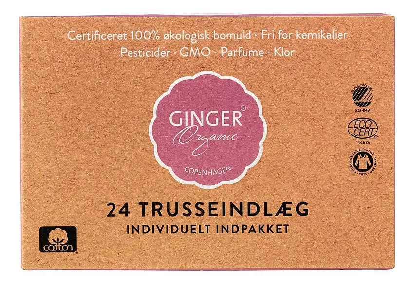 Ginger Organic Trusseindlæg - 24 stk
