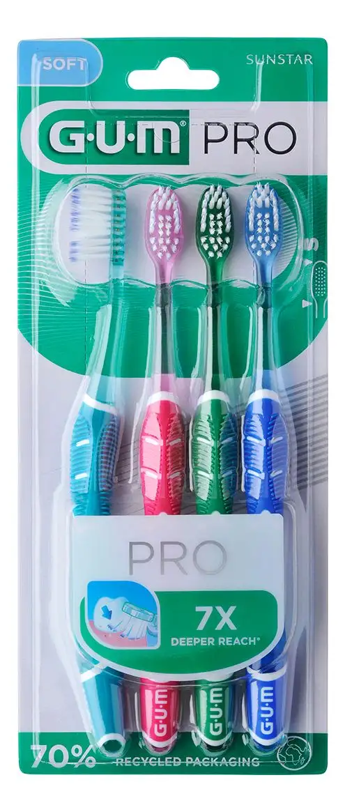 Gum Pro Tandbørste Soft - 4 stk.