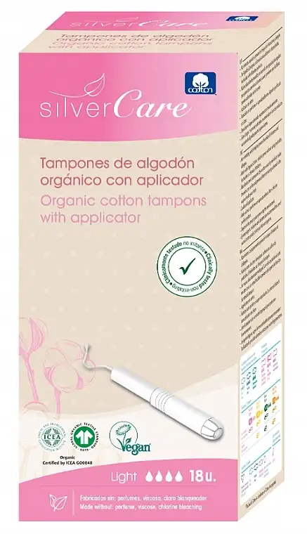 Økologisk bomuld applikator tamponer, 18pcs 78905587