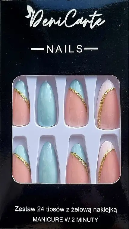 Neglespidssæt med gelklistermærke, 24 stk. 74740369