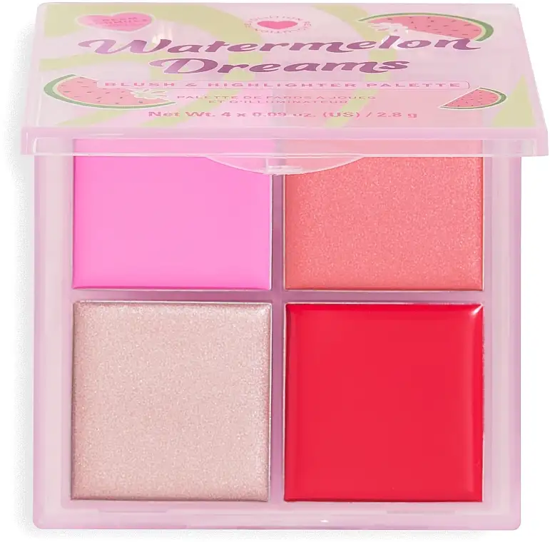 I Heart Revolution Watermelon Dreams Blush & Highlighter Palette 68196817