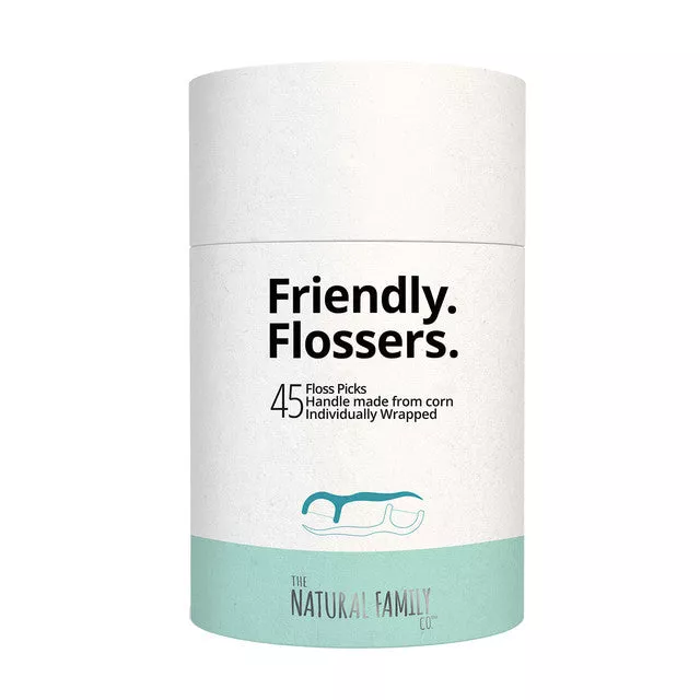 Jack n' Jill NFco. Tandtråde i sværdform med tandstikker Friendly Flossers (45 stk) - med mintsmag