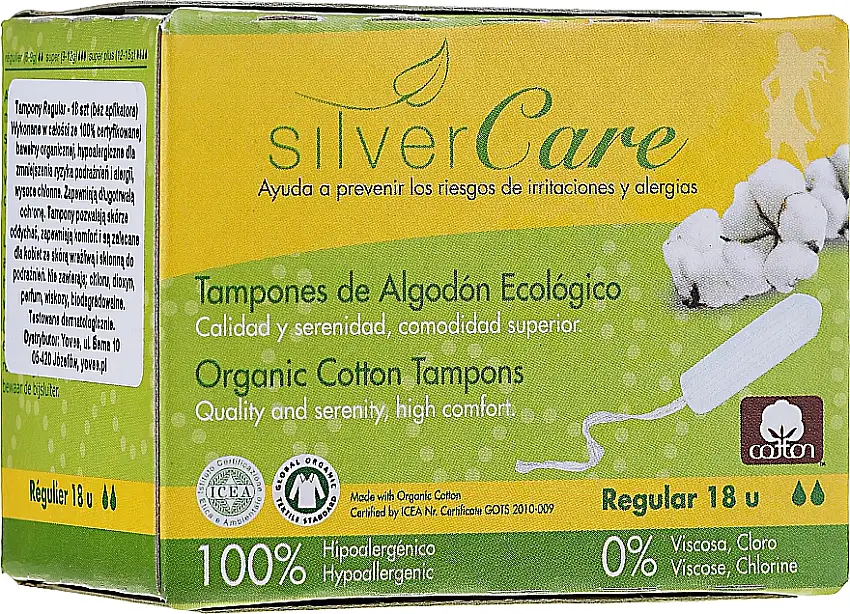 Økologisk bomuld tamponer "Regular“, 18 stk 83132620