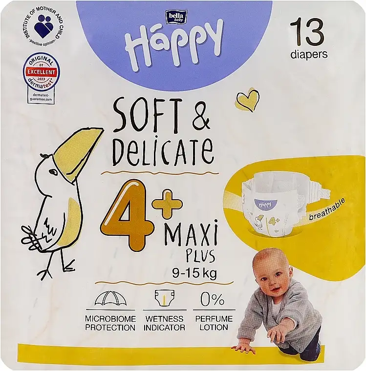 Babybleer 9-15 kg, str 4+ Maxi Plus, 13 stk 27094628