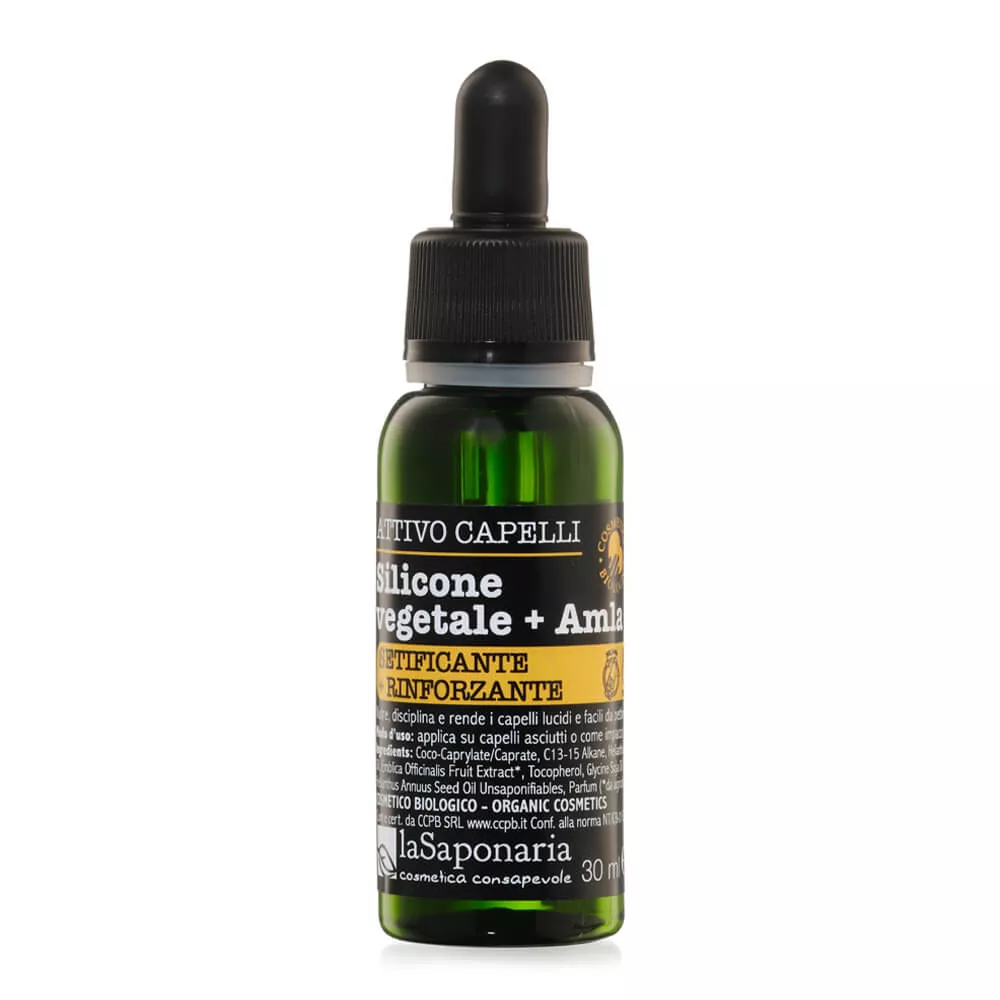 laSaponaria Vegetabilsk silikone + Amla - tør hårolie (30 ml) - tæmmer flyvsk hår