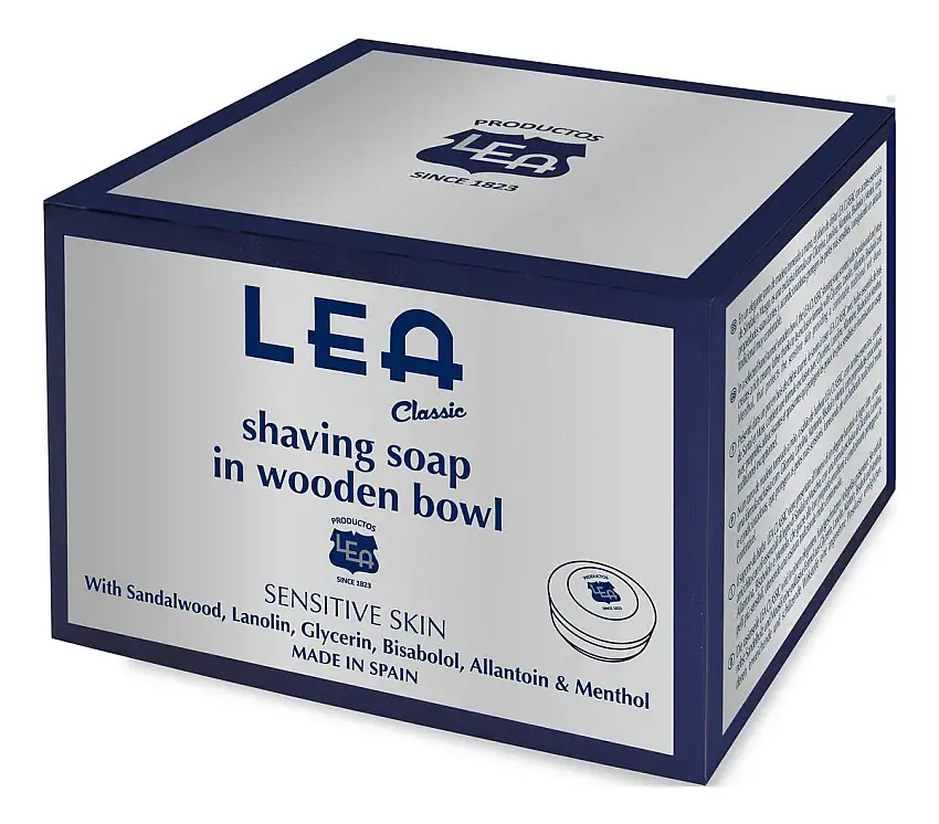 LEA Classic Barbersæbe i træskål - 100 gr.