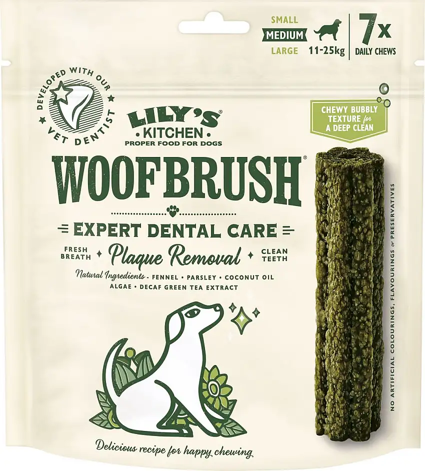 Lily´s Kitchen Woofbrush til daglig tandpleje, medium - 7 stk.