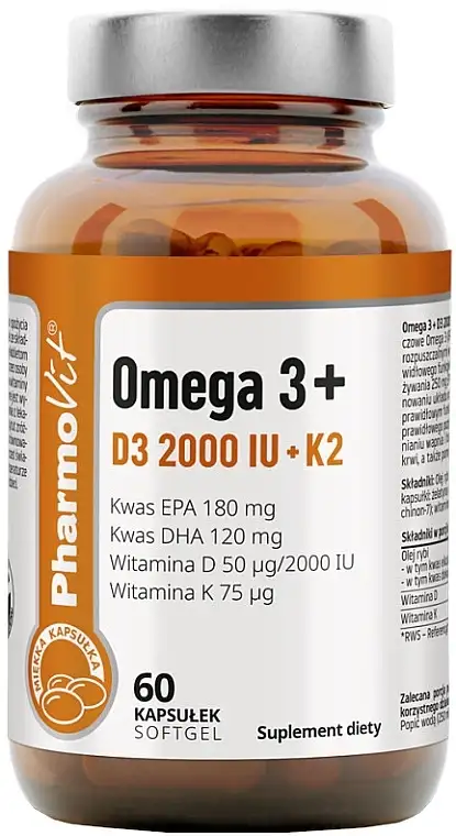Omega 3 + D3 2000 IE + K2 kosttilskud 13825841