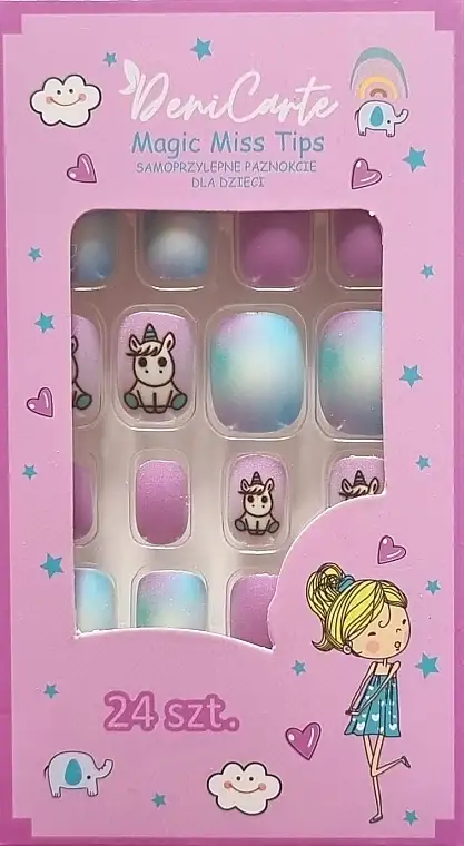 Selvklæbende negle til børn, 959 Unicorn, 24 stk. 75583602
