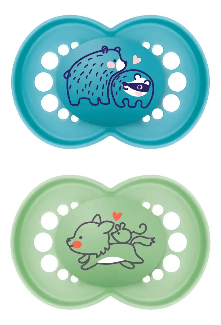 MAM Original Silikone Sut Blå/Grøn 6-16 mdr. - 2 stk.