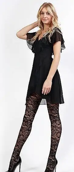 Romantiske strømpebukser, 20 den, nero 73441006