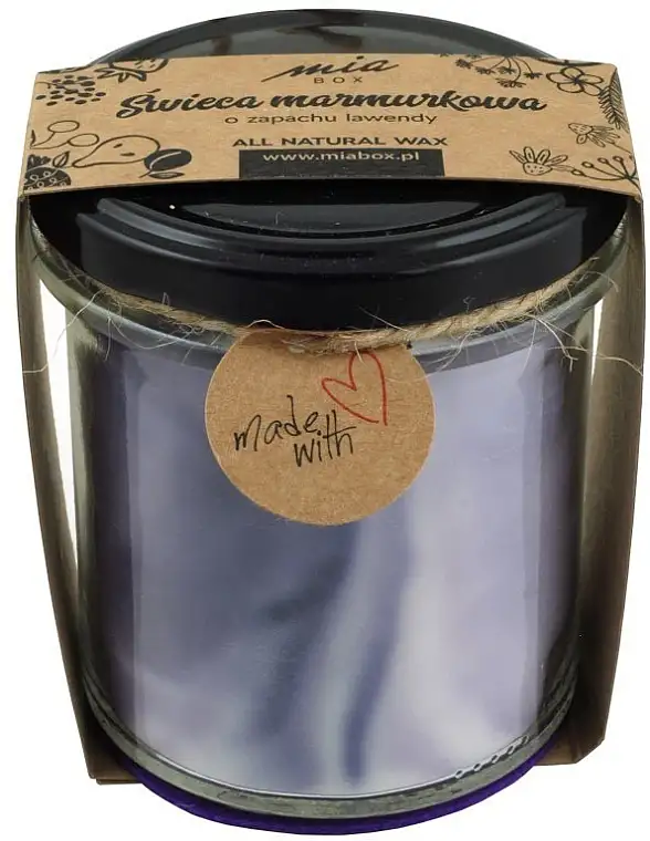 Aromatisk marmor stearinlys "Lavendel" 44635325