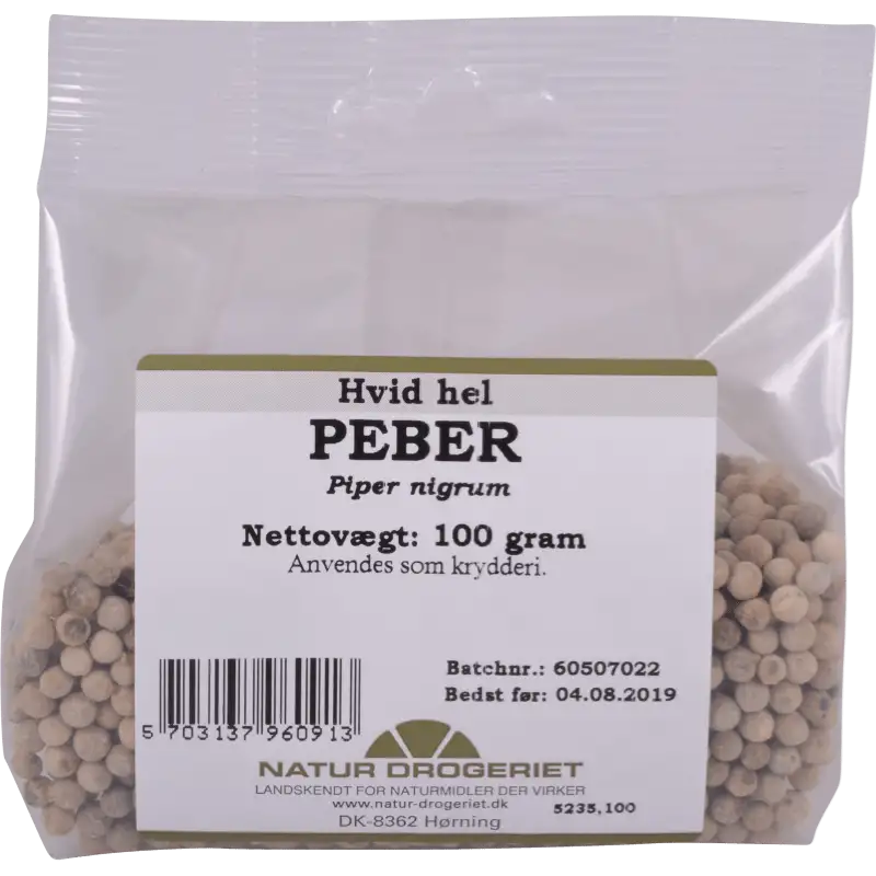 Natur-Drogeriet Peber hvid hel - 100 g