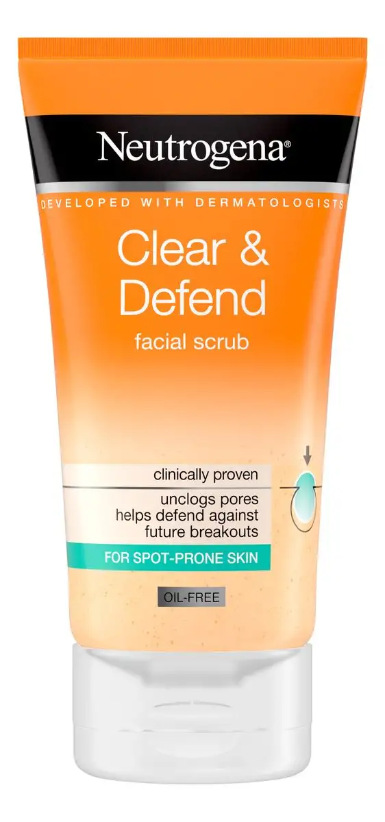 Neutrogena Clear & Defend Facial Scrub - 150 ml.