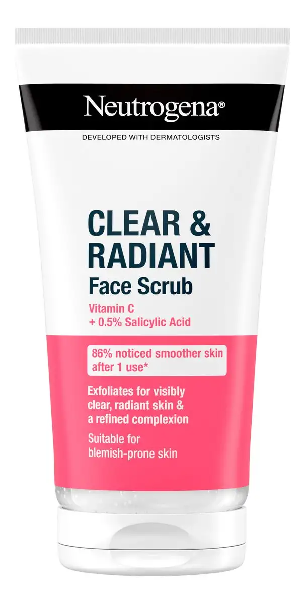 Neutrogena Clear & Radiant Face Scrub - 150 ml.