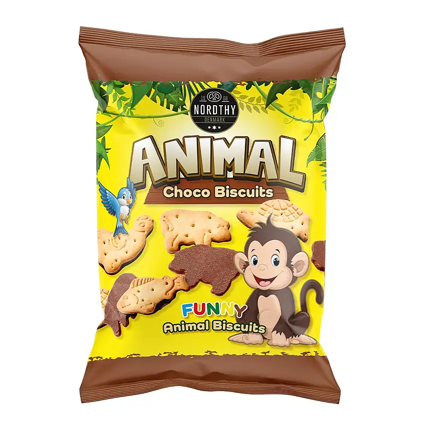 Nordthy Animal Biscuits Chokolade - 150 g