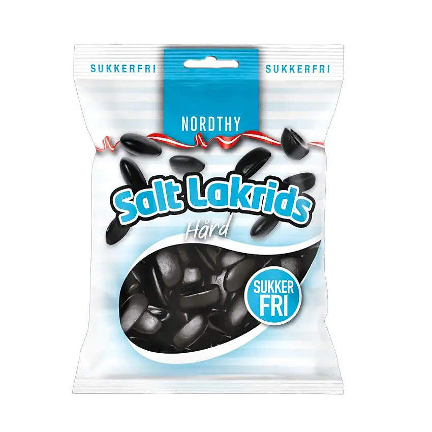 Nordthy Sukkerfri Salt Lakrids Hård - 60 g