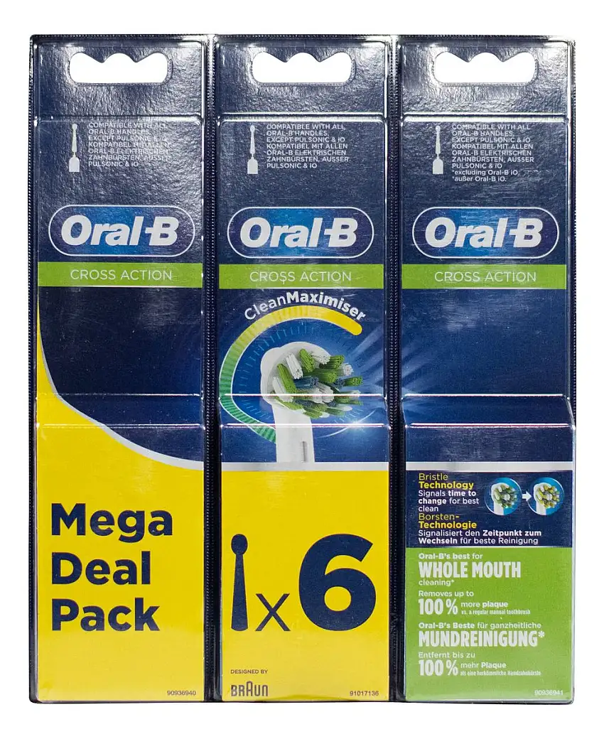 Oral-B Cross Action Børstehoved - 6 stk.