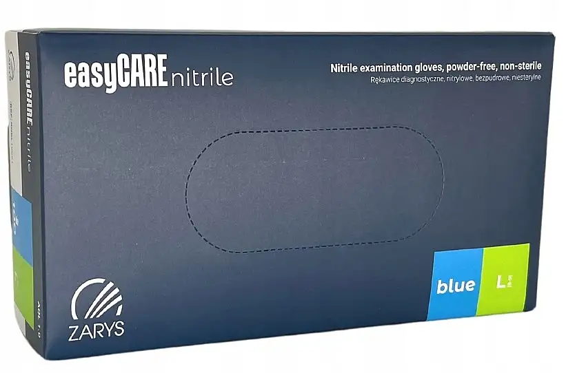 Nitrilhandsker, pudderfri, størrelse L, 100 stk, blå 73769343