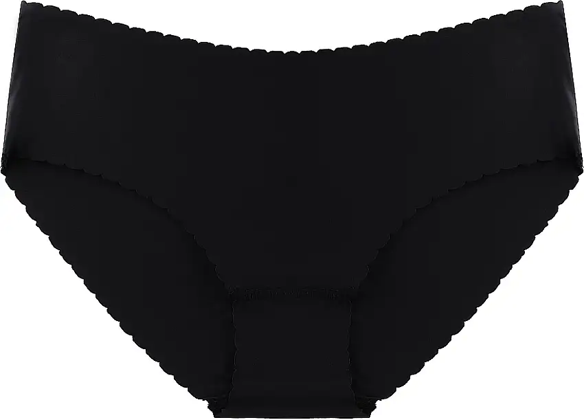Midi Bikini Trusser, laserskåret, sort 30846555