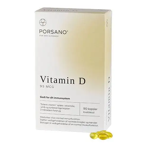 Porsano -  Vitamin D 95 mcg - 90 kapsler