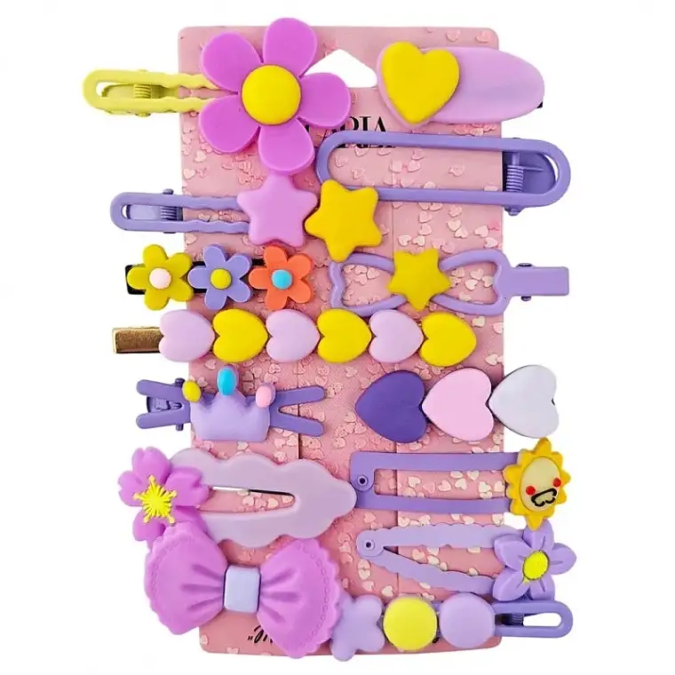 Hårklemme-sæt, SP412, lilla, 14 stk 38707574