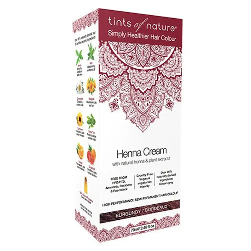 Tints of Nature Hårfarve Henna Creme Burgundy 70 ml