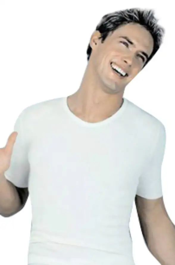 Peters Angora Herreundertrøje Korte Ærmer Natur XL