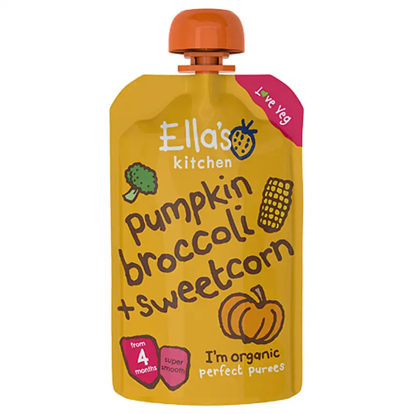 Ella's Kitchen Mos m. græskar og broccoli 120 g