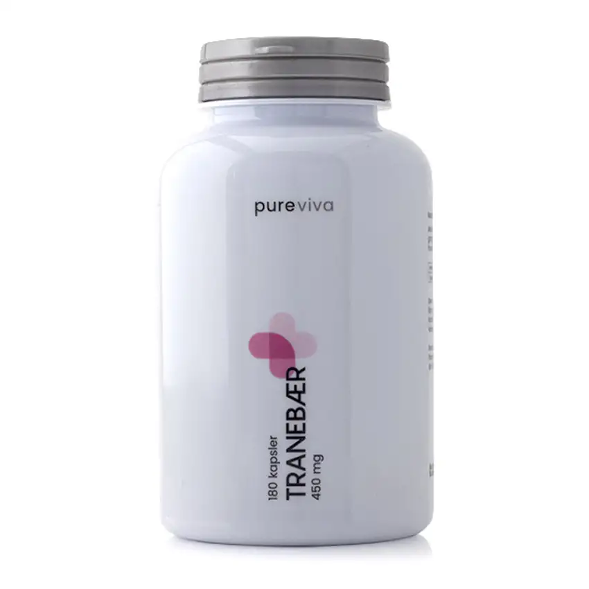 Pureviva Tranebær 450 mg 180 kaps