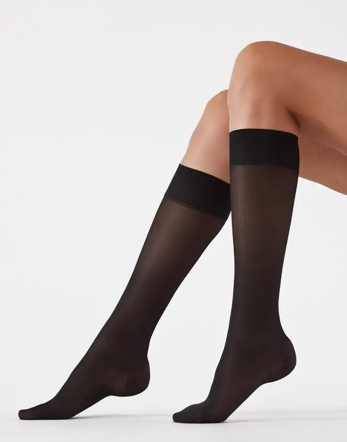 Viva Knæstrømpe Sort 40 Den. Onesize