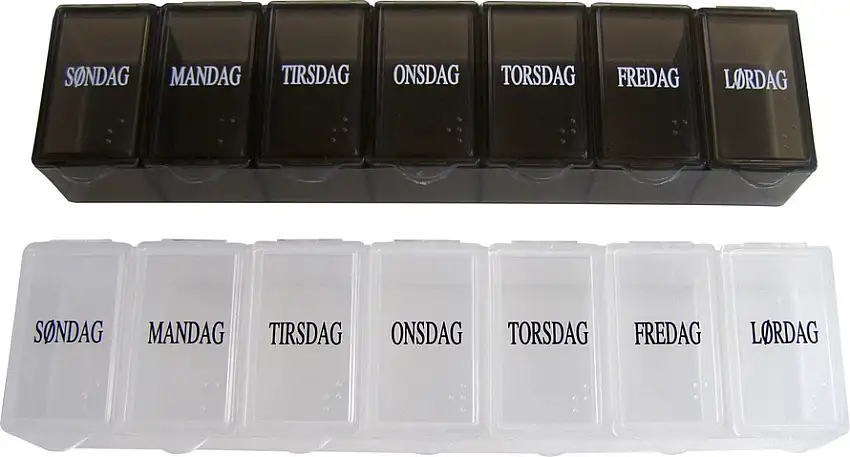 Nygaard Pilleæske i Plast 7 dage