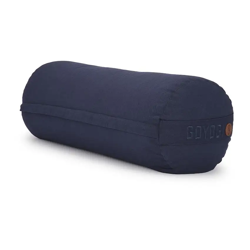 GOYOGI Calm Organic Cotton Yoga Bolster Dark Blue