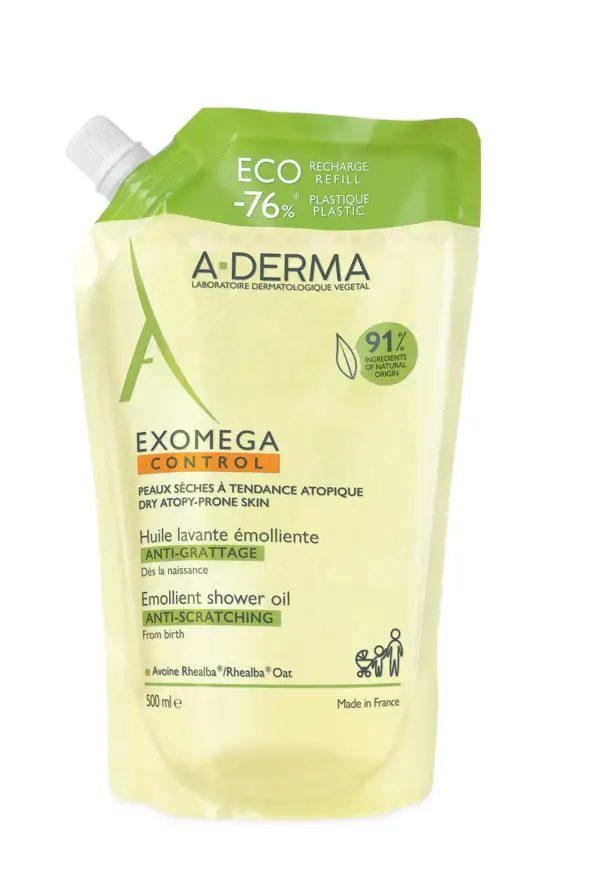 A-DERMA Exomega Control Anti-Scratching Shower Oil Refill Refill 500 ml