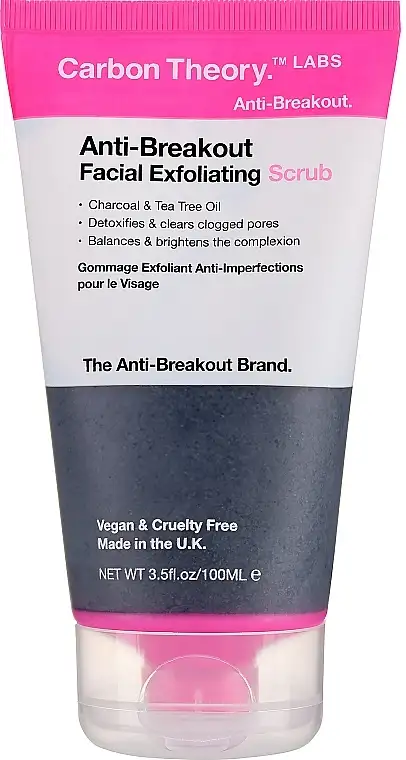 Eksfolierende ansigtsscrub med kul og tea tree olie 96282683