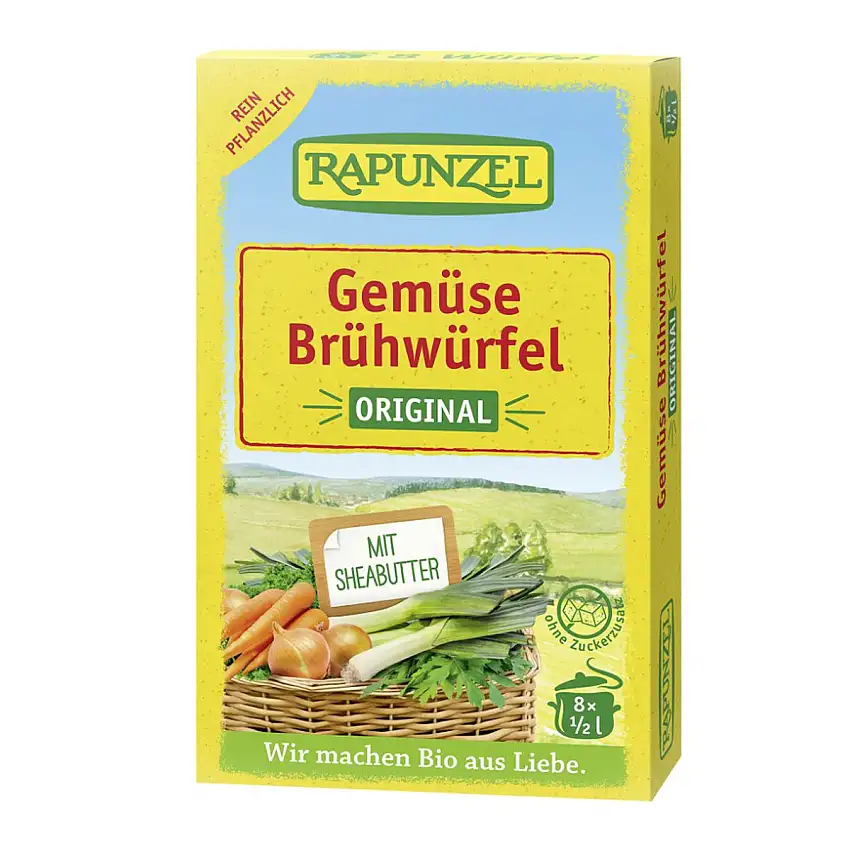 Rapunzel Bouillionterninger 8 tern Ø - 84 g