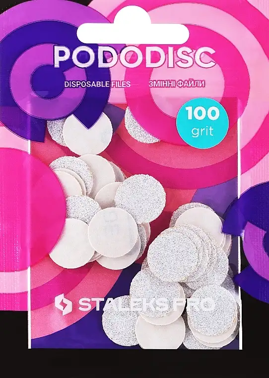 Erstatningsfiler til pedicure disk "Pododisc", S, hvid, 100 grit, 50 stk.. 62160276