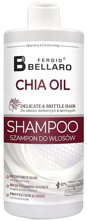 Shampoo til skørt hår med chiaolie 31516706
