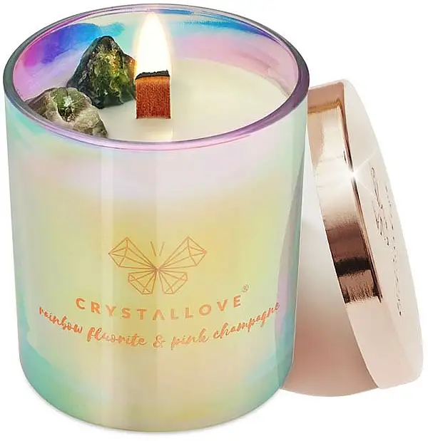 Soyalys med iriserende fluorit og pink champagne 58023415