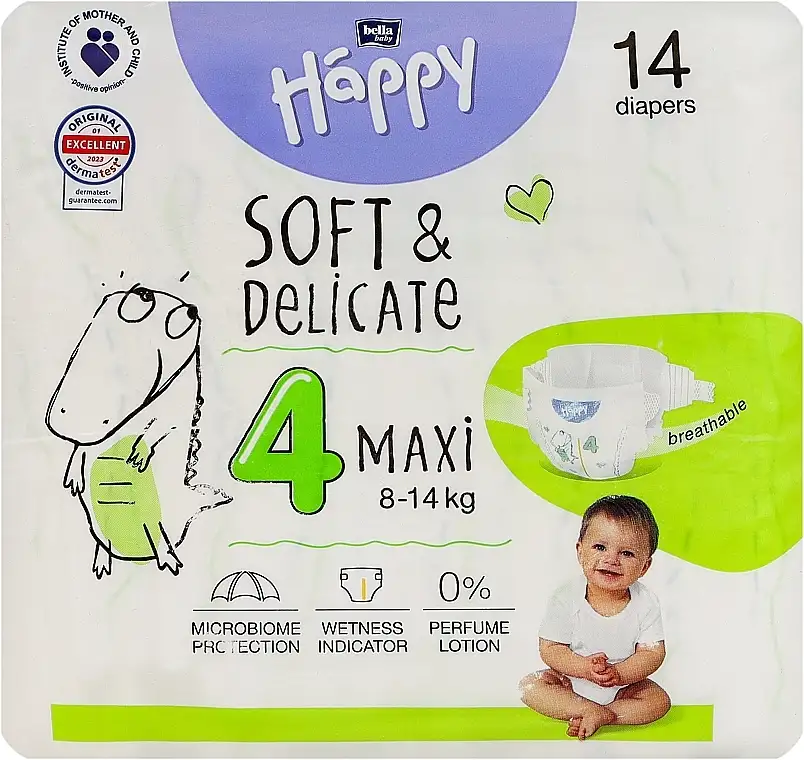 Babybleer 8-14 kg, str. 4 Maxi, 14 stk 82861290