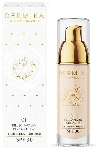 Dermika Luxury Ceramides Care Foundation 4in1 Make Up + Serum + Concealer SPF30 36966095