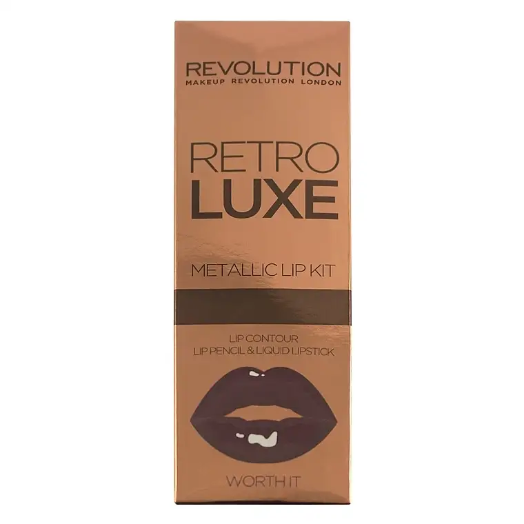 Makeup Revolution Retro Luxe Metallic (lipstick/5.5ml + l/pencil/1g) 26956180