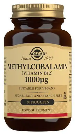 Solgar B12 Vitamin, Methylcobalamin 1000mcg - 30 tab.
