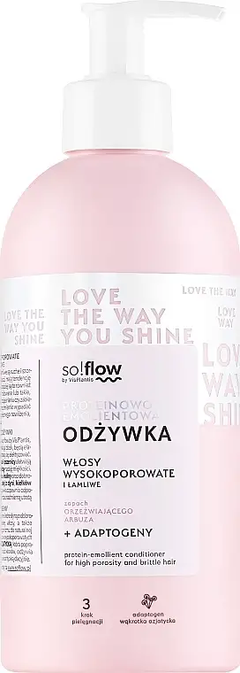 Protein-blødgørende balsam til høj porøsitet og skørt hår 56843418