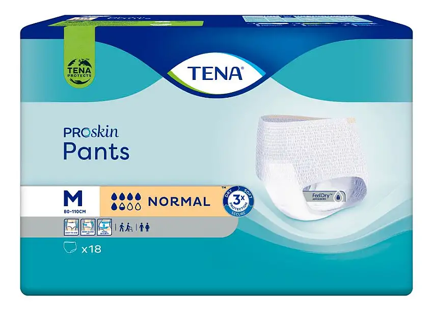 TENA ProSkin Pants Normal Bukseble Str. M - 18 stk.